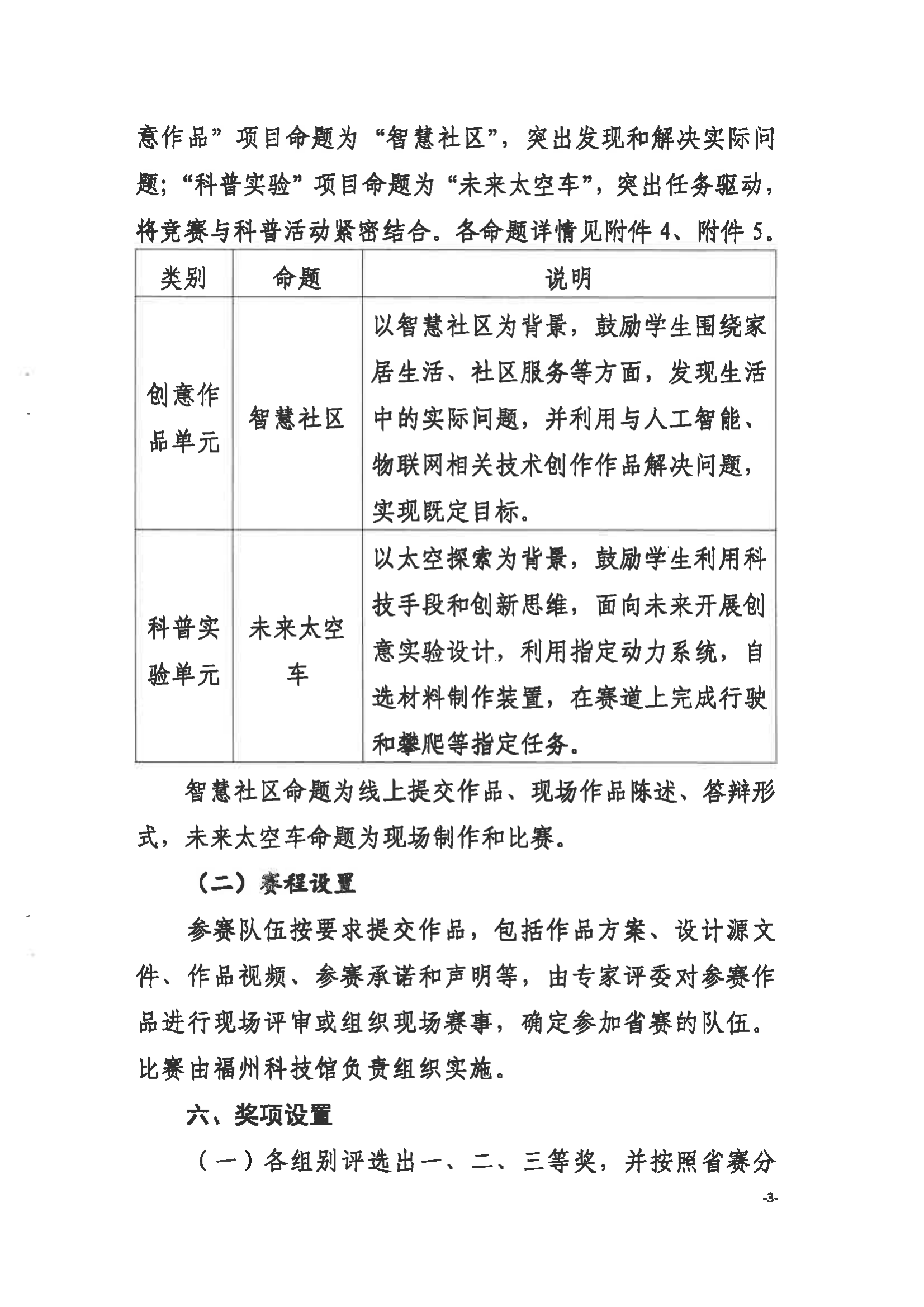 關(guān)于舉辦第三屆福州市青年科普創(chuàng)新實(shí)驗(yàn)暨作品大賽的通知