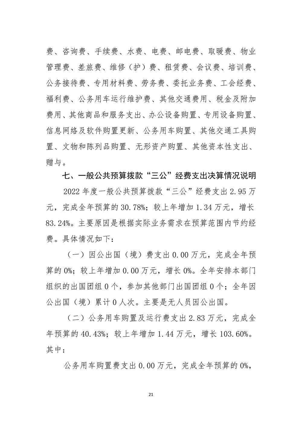 2022年度福州科技館部門決算